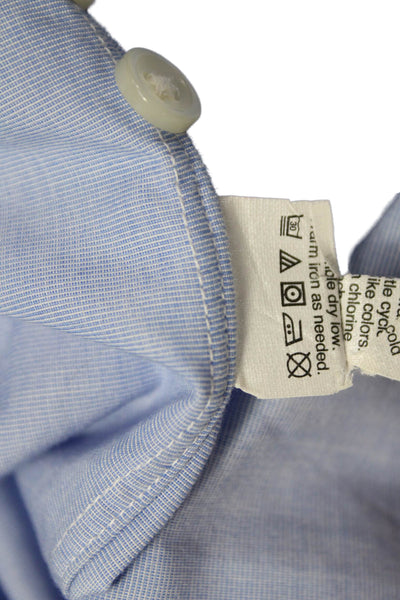 J Crew Womens Blue Cotton Collared Long Sleeve Basic Button-Up Size L