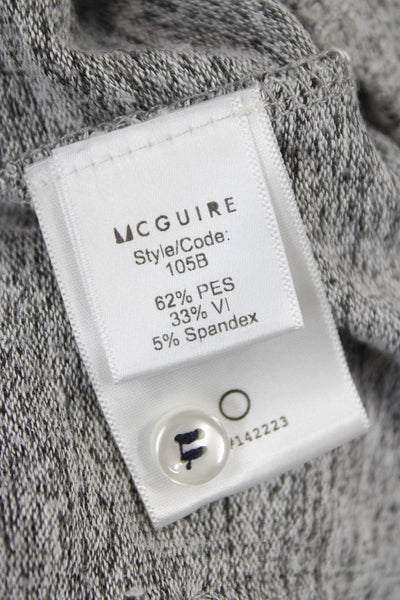 McGuire Women Basic Gray Button Blouse Sleeveless Round Neck Size XS
