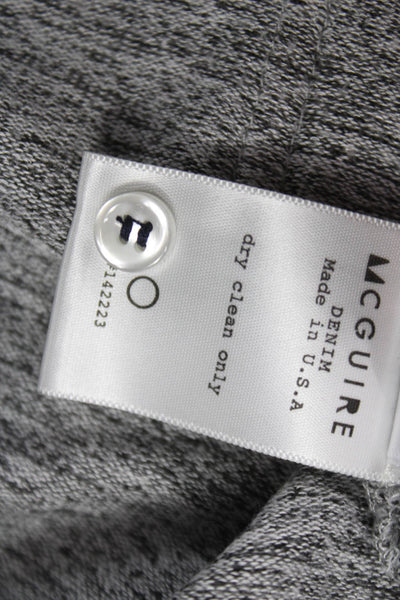 McGuire Women Basic Gray Button Blouse Sleeveless Round Neck Size XS
