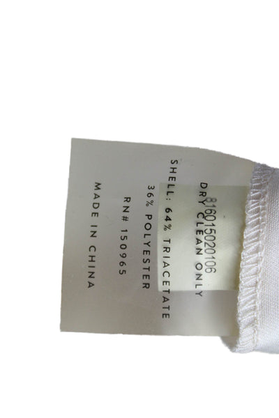 AYR Women Kimono Ivory Tie Collared Long Sleeve Triacetate Size XS