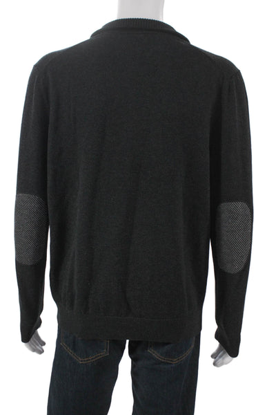 Boss Hugo Boss Mens Gray Cotton Wool Pullover Sweater Long Sleeve Size XL
