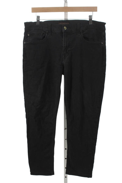 Joes Mens Straight Jeans Black Button Viscose Size 34