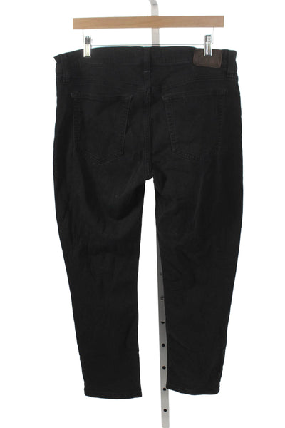 Joes Mens Straight Jeans Black Button Viscose Size 34