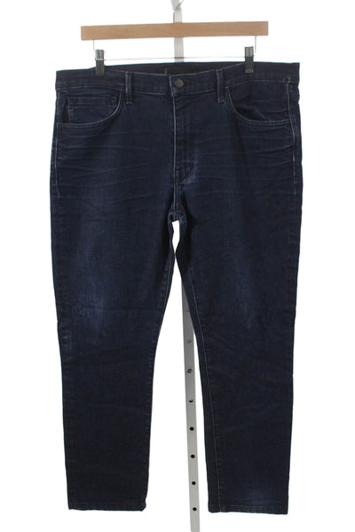 Joes Mens Blue Straight Jeans Cotton Blend Button Fly Inseam 28 Size 36