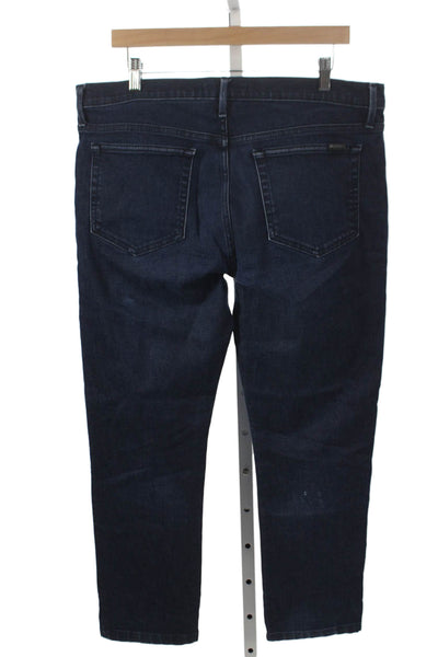 Joes Mens Blue Straight Jeans Cotton Blend Button Fly Inseam 28 Size 36