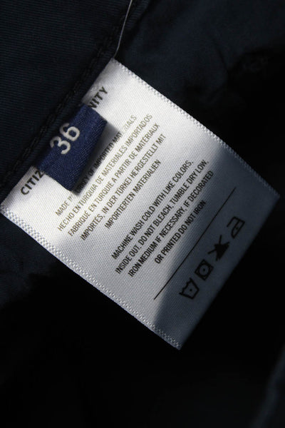 Citizens of Humanity Mens Chino Pants Blue Button Cotton Stretch Size 36