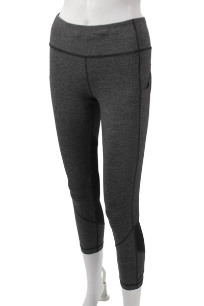 Lululemon Women Gray Capri Leggings Polyester Blend Size 4