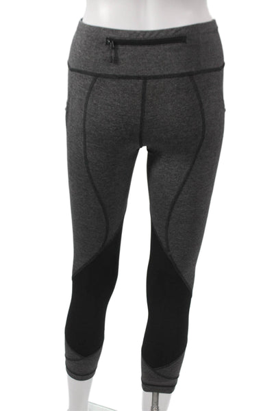 Lululemon Women Gray Capri Leggings Polyester Blend Size 4