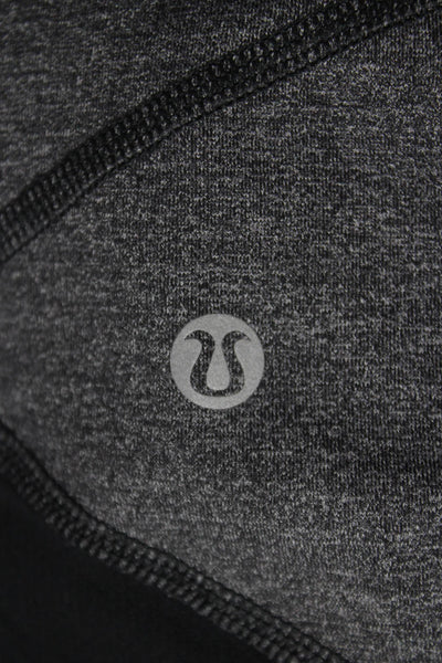 Lululemon Women Gray Capri Leggings Polyester Blend Size 4