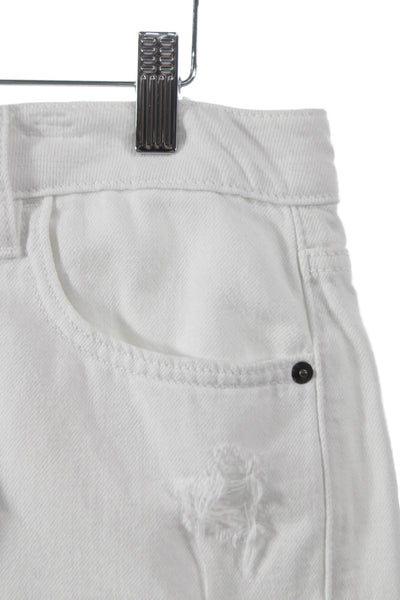 Hidden Womens Cut-Off White Cotton Shorts Size M