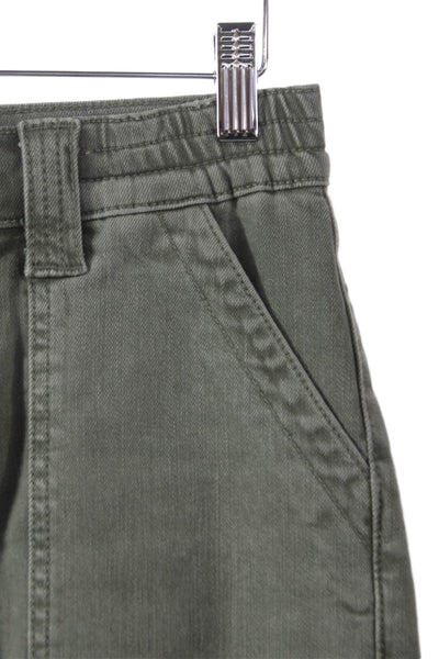 Vervet Women Cargo Pants Green Mid Rise Button Fly Size 25