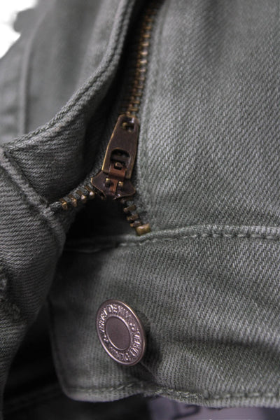 Vervet Women Cargo Pants Green Mid Rise Button Fly Size 25