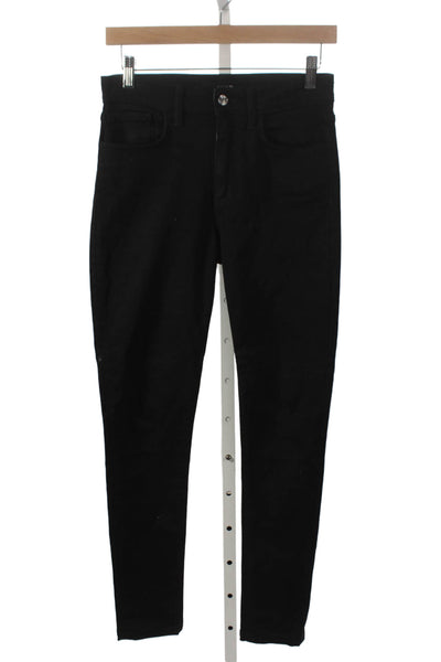 Joes Women Skinny Black Jeans Cotton Blend Mid Rise Button Fly Size 25