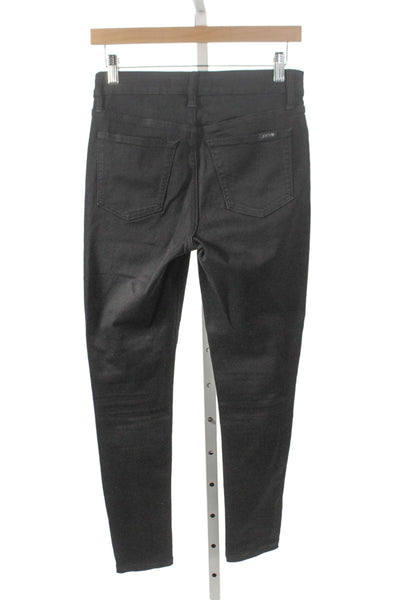 Joes Women Skinny Black Jeans Cotton Blend Mid Rise Button Fly Size 25