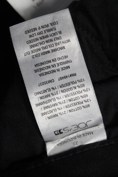 Joes Women Skinny Black Jeans Cotton Blend Mid Rise Button Fly Size 25