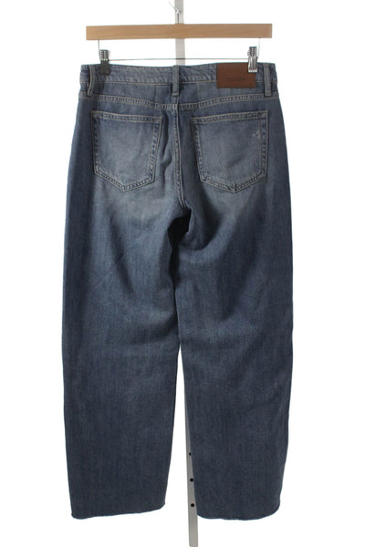 Hidden Women Wide-Leg Jeans Blue Low Rise Cotton Size 26