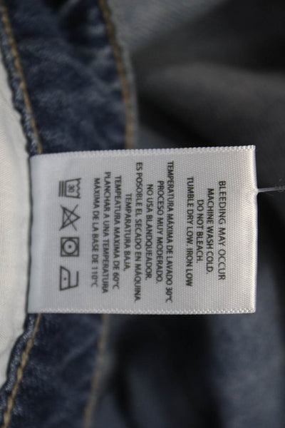 Hidden Women Wide-Leg Jeans Blue Low Rise Cotton Size 26