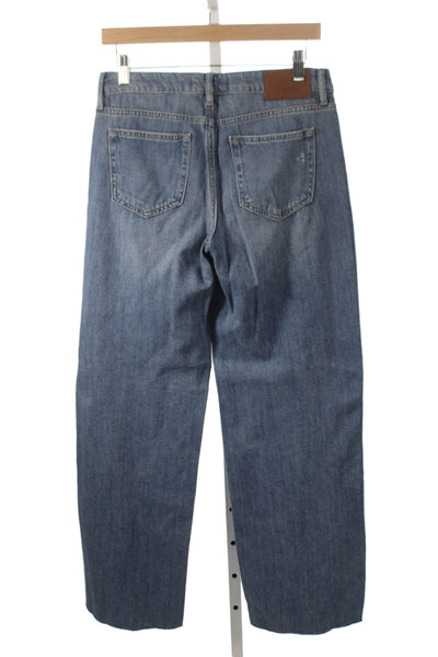 Hidden Womens Wide Leg Jeans Blue Low Rise Size 25
