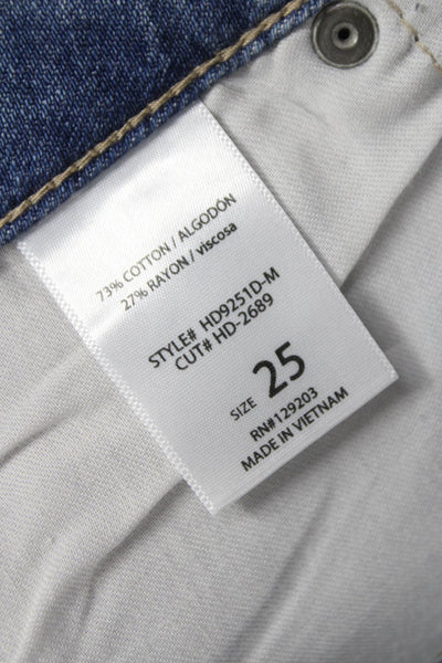 Hidden Womens Wide Leg Jeans Blue Low Rise Size 25