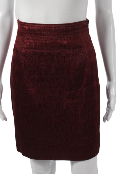 Genny Womens Red Straight Pencil Skirt Polyester Short Size 6