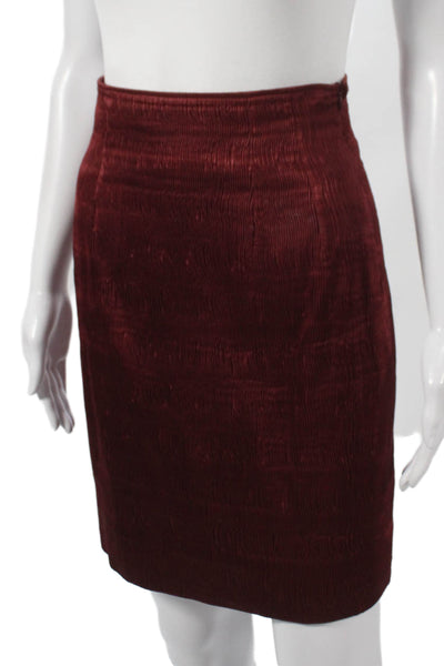 Genny Womens Red Straight Pencil Skirt Polyester Short Size 6