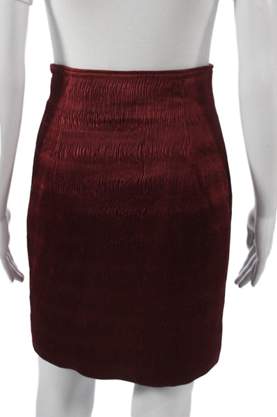 Genny Womens Red Straight Pencil Skirt Polyester Short Size 6