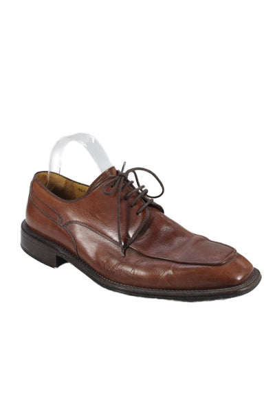 Florsheim Mens Leather Lace Up Dress Shoe Oxfords Brown Size 9
