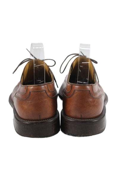 Florsheim Mens Leather Lace Up Dress Shoe Oxfords Brown Size 9