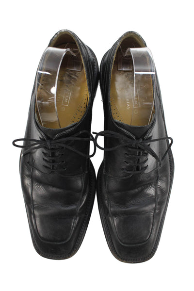 Florsheim Mens Leather Lace Up Oxford Dress Shoes Black Size 9.5