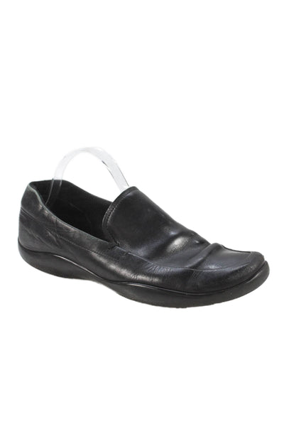 Prada Sport Mens Leather Slide On Loafer Dress Shoes Black Size 8