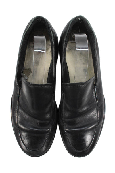 Prada Sport Mens Leather Slide On Loafer Dress Shoes Black Size 8