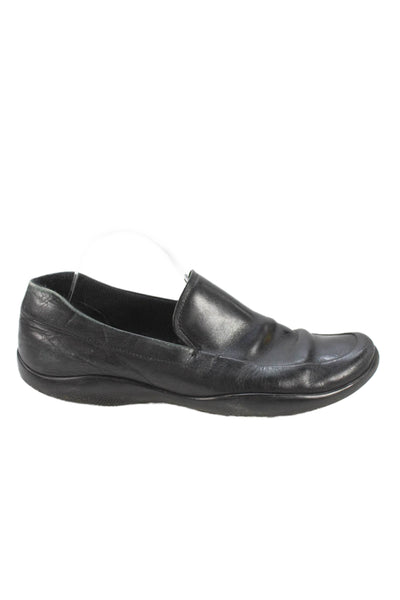 Prada Sport Mens Leather Slide On Loafer Dress Shoes Black Size 8