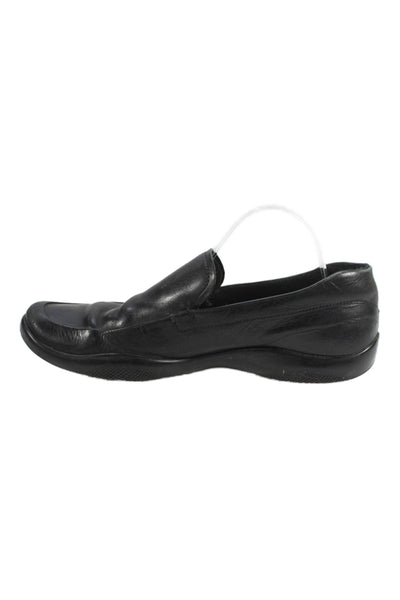 Prada Sport Mens Leather Slide On Loafer Dress Shoes Black Size 8