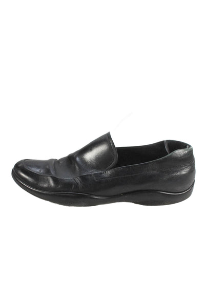 Prada Sport Mens Leather Slide On Loafer Dress Shoes Black Size 8