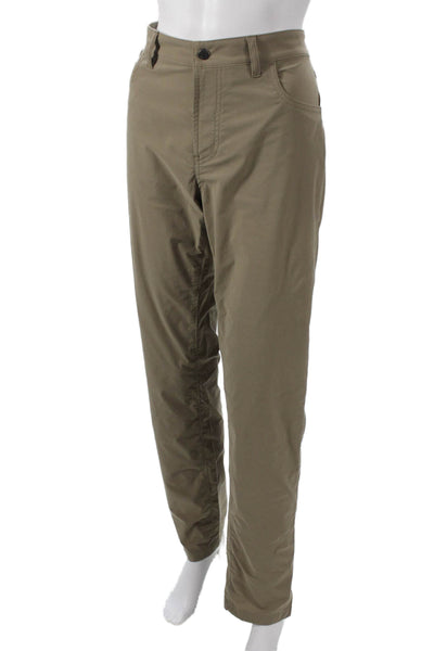 Anatomie Womens Chino Pants Brown Polyamide Snap Closure Size 30