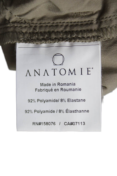 Anatomie Womens Chino Pants Brown Polyamide Snap Closure Size 30