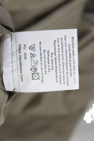 Anatomie Womens Chino Pants Brown Polyamide Snap Closure Size 30