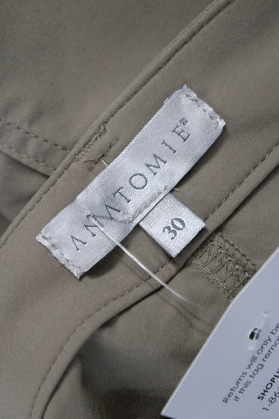 Anatomie Womens Chino Pants Brown Polyamide Snap Closure Size 30