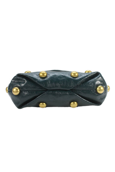Zara Womens Chunky Studded Detail Handbag Green