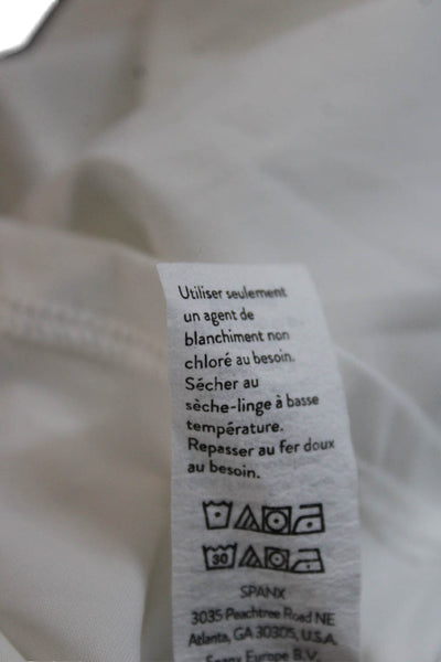 Spanx Womens Basic White Tank Nylon Crew Neck Size S