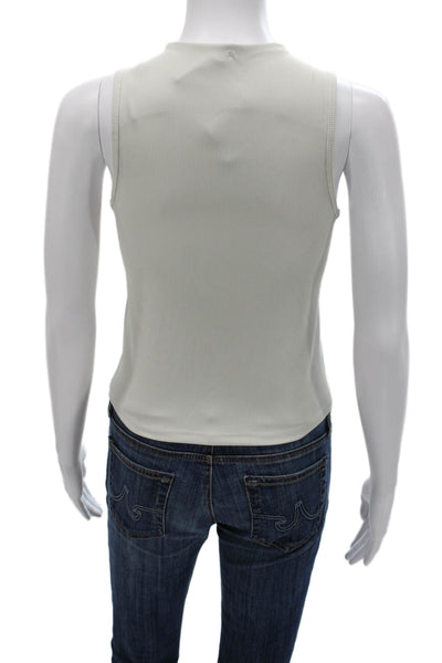 Spanx Womens Basic Sleeveless Mock Neck Tank Gray Nylon Pullover Size S
