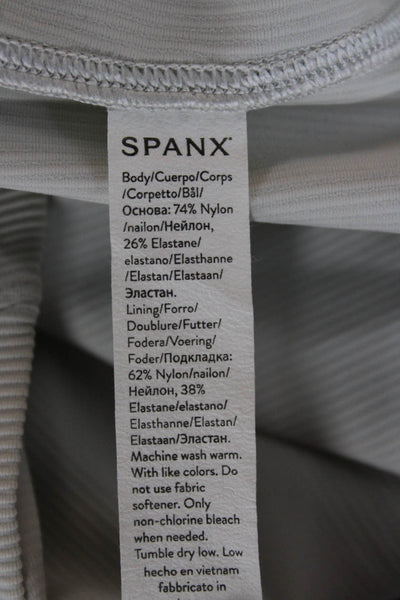 Spanx Womens Basic Sleeveless Mock Neck Tank Gray Nylon Pullover Size S
