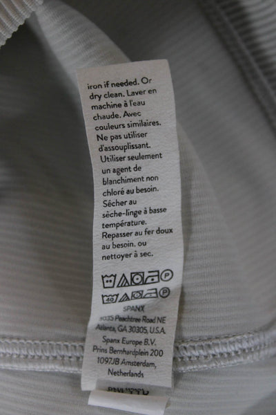 Spanx Womens Basic Sleeveless Mock Neck Tank Gray Nylon Pullover Size S