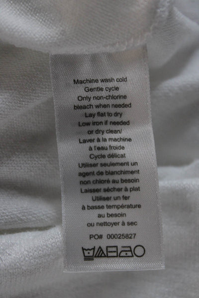 Rag & Bone Women Basic White Long Sleeve T-Shirt Round Neck Size S