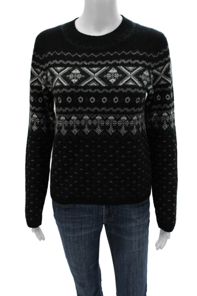 Vince Womens Pullover Cashmere Fair Isle Crewneck Long Sleeve Sweater Size XS