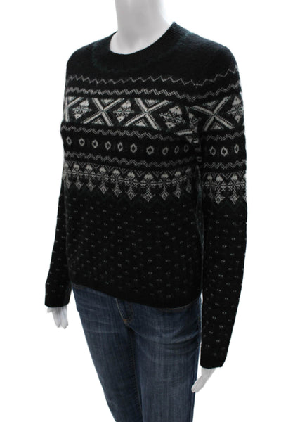 Vince Womens Pullover Cashmere Fair Isle Crewneck Long Sleeve Sweater Size XS