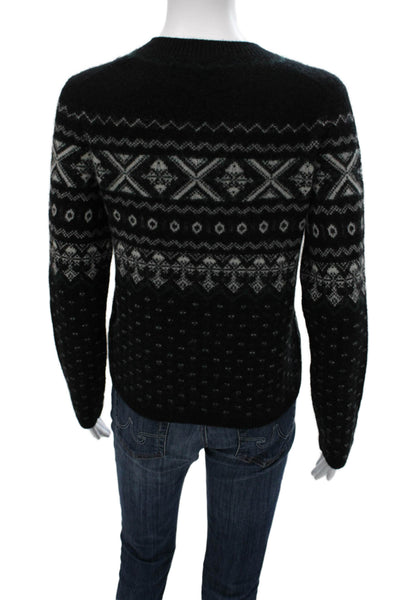Vince Womens Pullover Cashmere Fair Isle Crewneck Long Sleeve Sweater Size XS