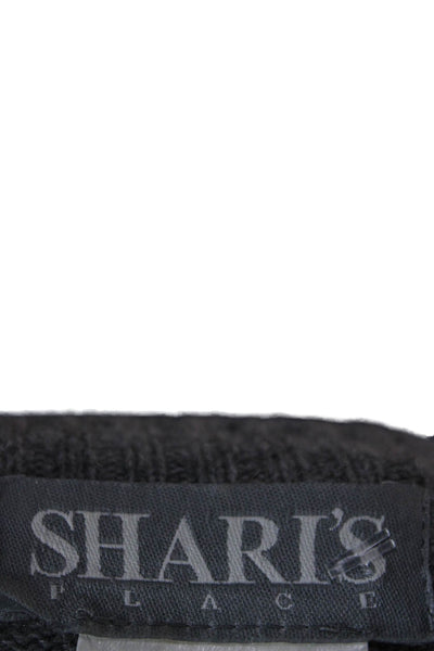 Sharis Place Women Virgin Wool Gray Pullover Crew Neck Long Sleeve Size S