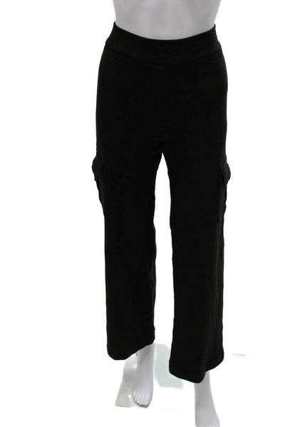 Avenue Montaigne Womens Cargo Pants Black Pull On Viscose Size 2