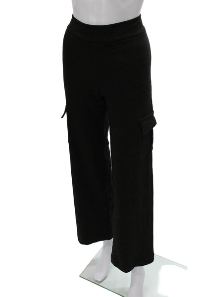 Avenue Montaigne Womens Cargo Pants Black Pull On Viscose Size 2